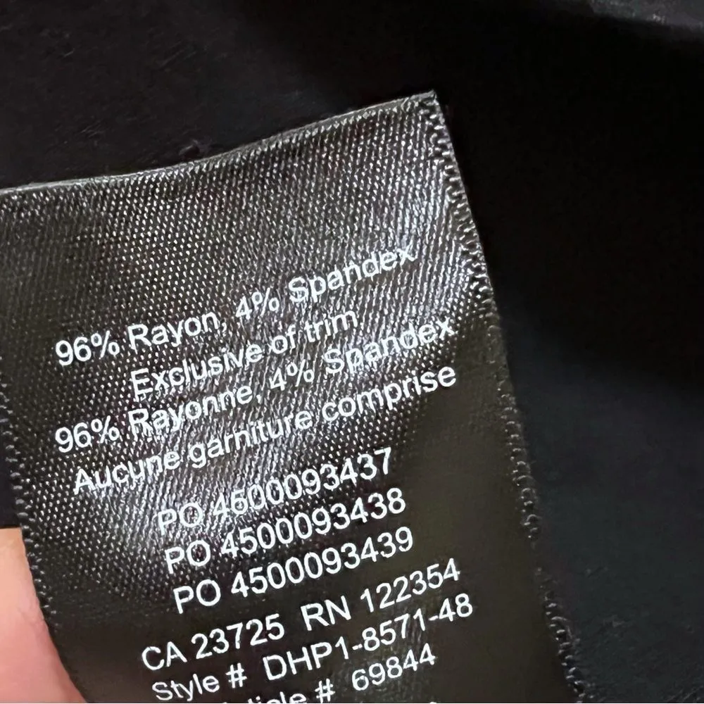 Aritzia Babaton Dress Black Long Sleeve  Bodycon Ponte Knit Size 2 - Image 7