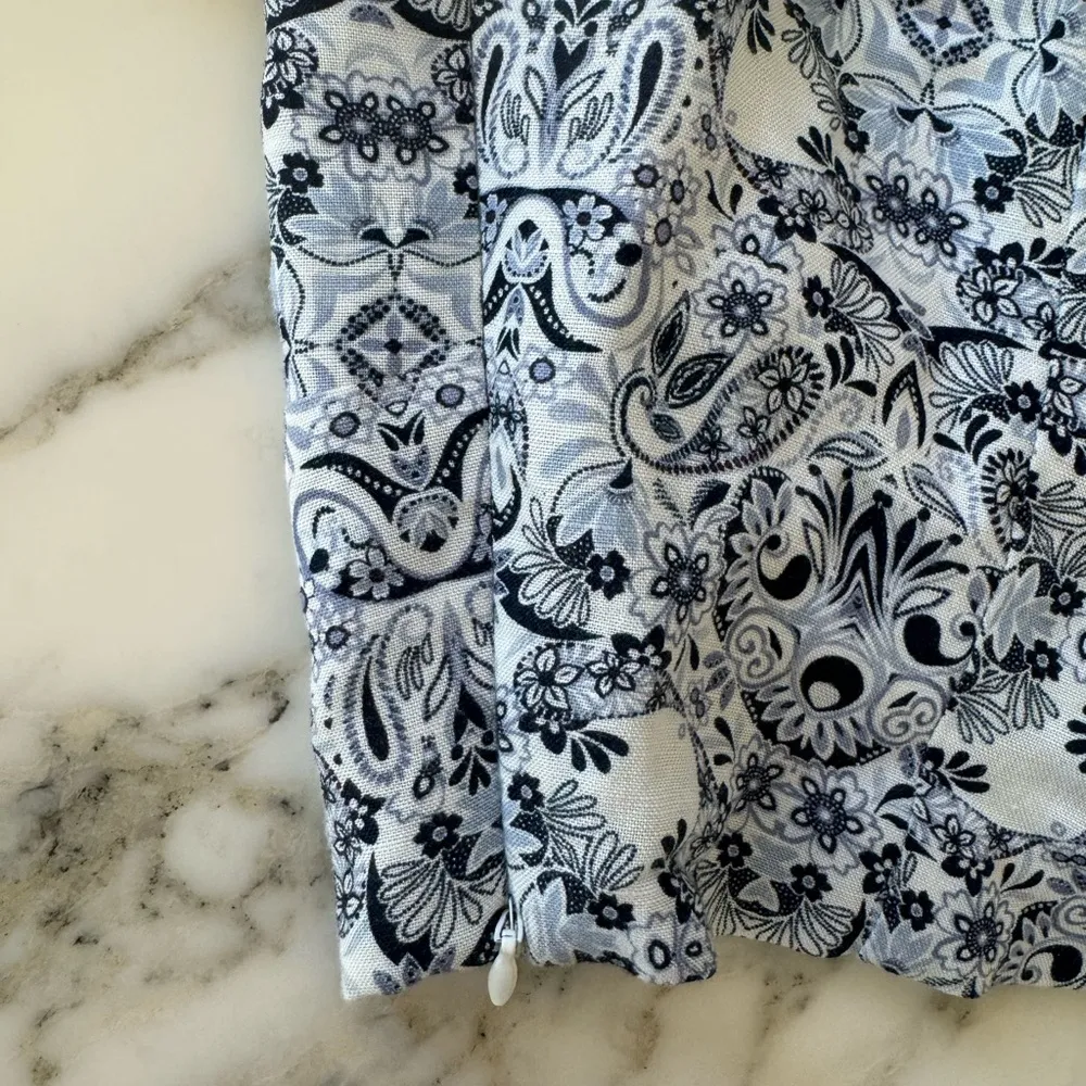 NWOT INTERMIX Janella Knotted Linen-blend Crop Top In Multi Size 4 - Image 10