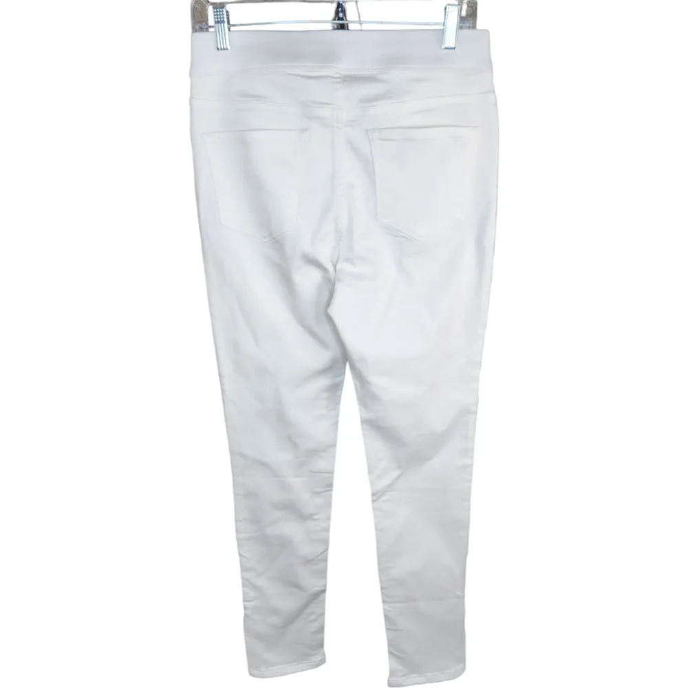 Martha Stewart Women's Jeans Size 8 White Knit Denim Ankle Pull On Elastic NWOT - Image 3