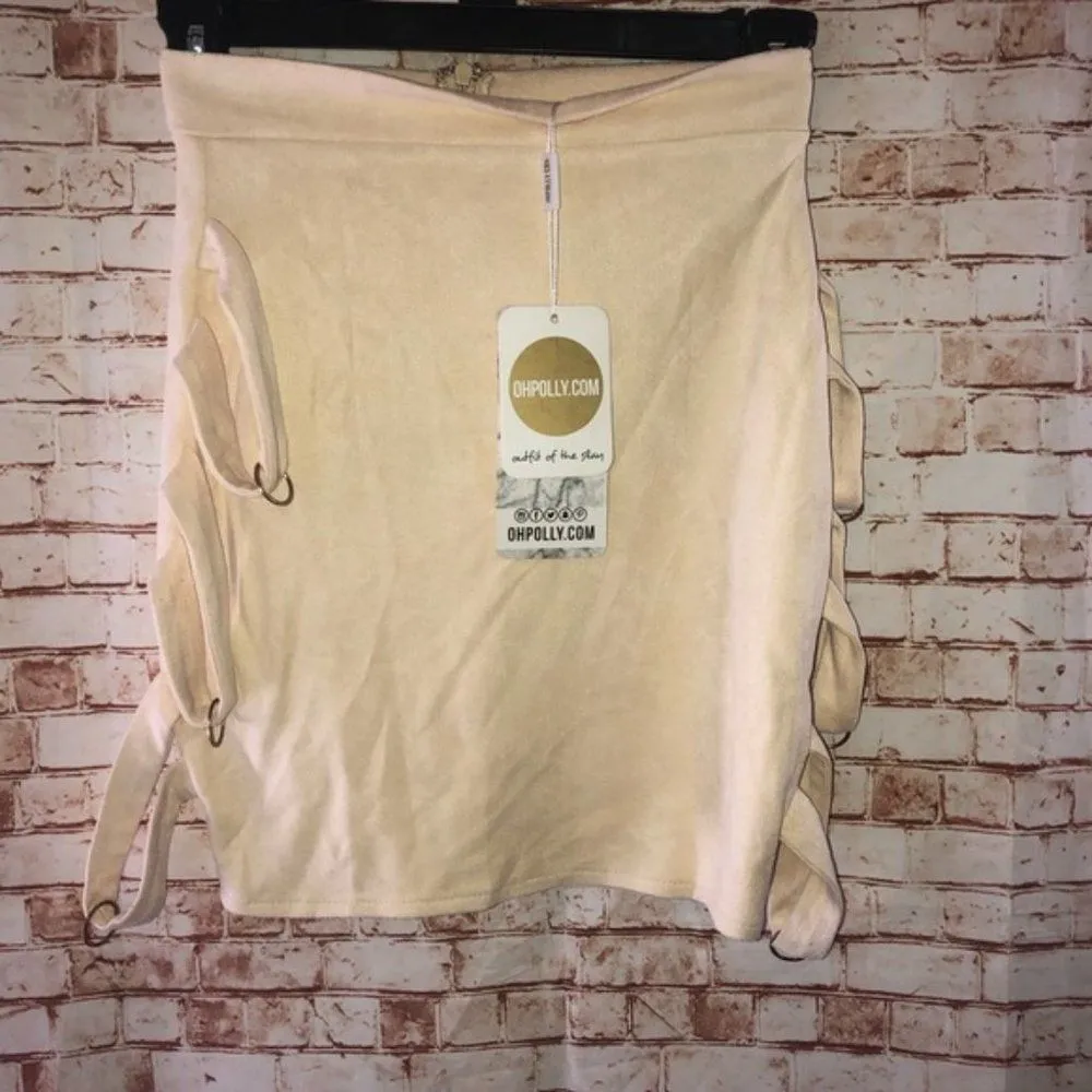 Oh Polly Suede Mini Skirt Size 4 NWT - Image 2