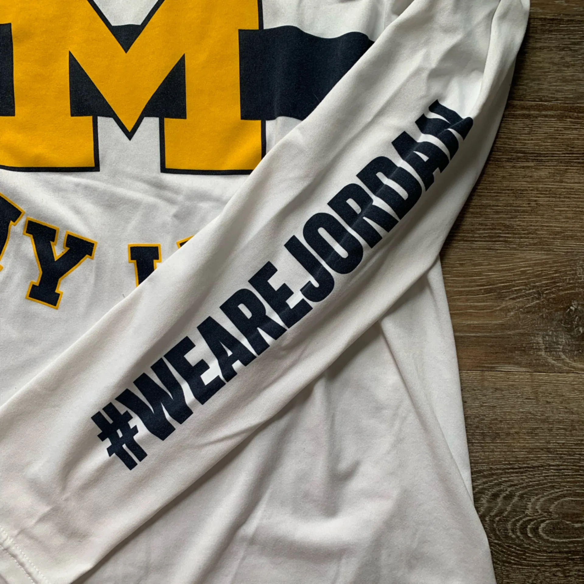 Nike White Long Sleeve Shirt U of M Do More Say Less M - Image 4