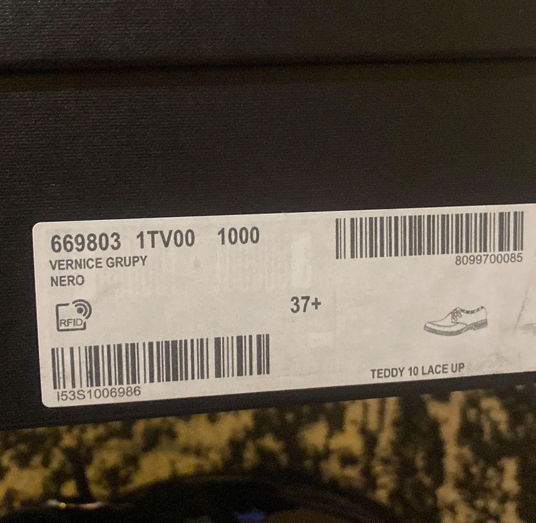 Teddy 10 Lace Up Vernice Grupy Loafers Size 37.5 - Image 7