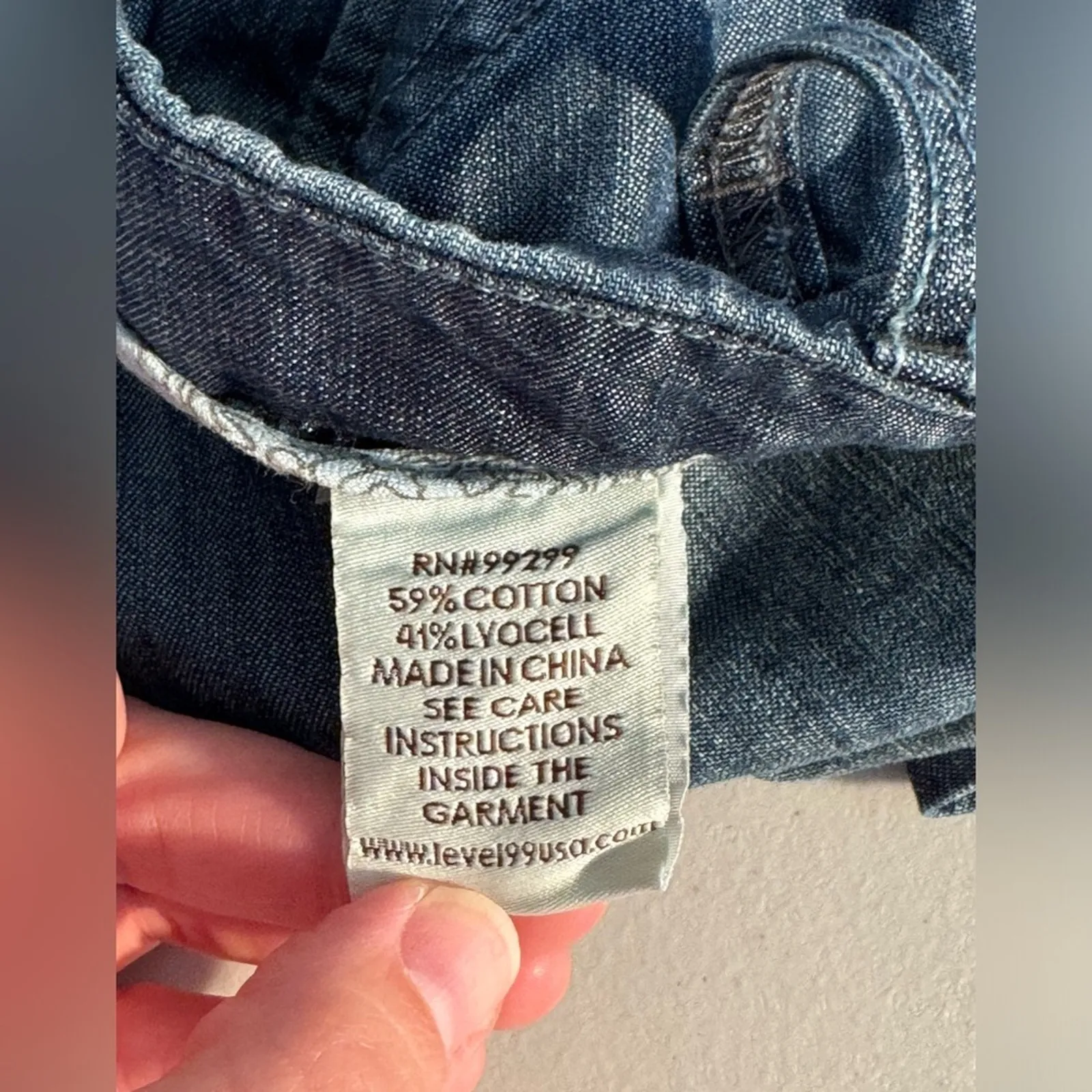 Level 99 Anthropologie Denim Mini Skirt Size 29 High - Image 4