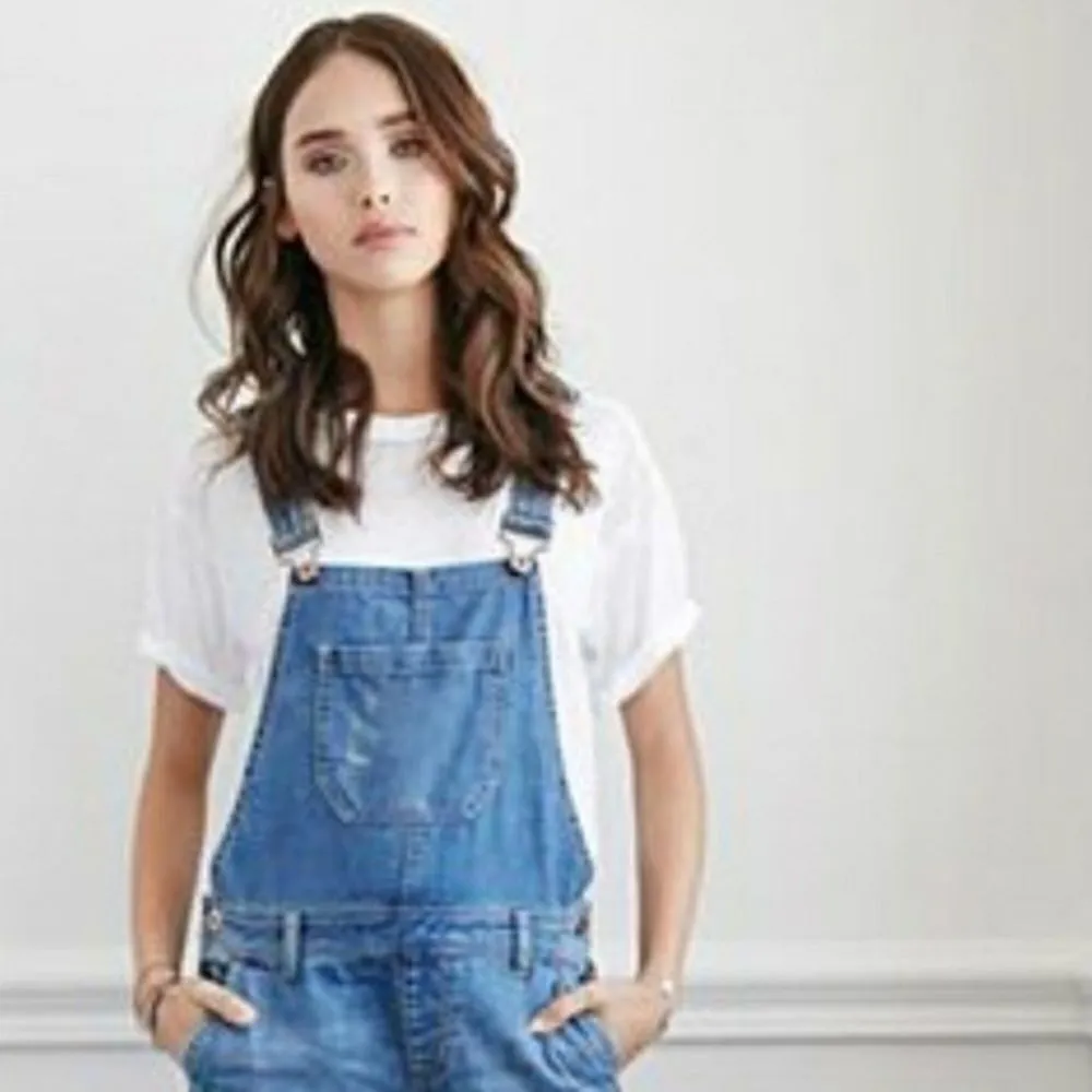 EXPRESS ✨  Blue Denim Overall Shorts✨ - Image 5