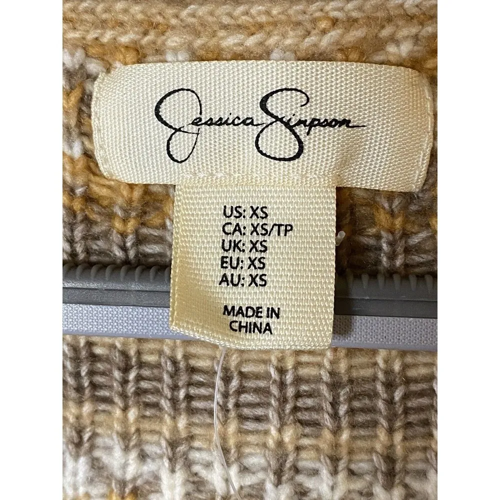 Jessica Simpson Grandpa Button‎ Up Knit Sweater Cardigan Super Soft New Sz XS - Image 2
