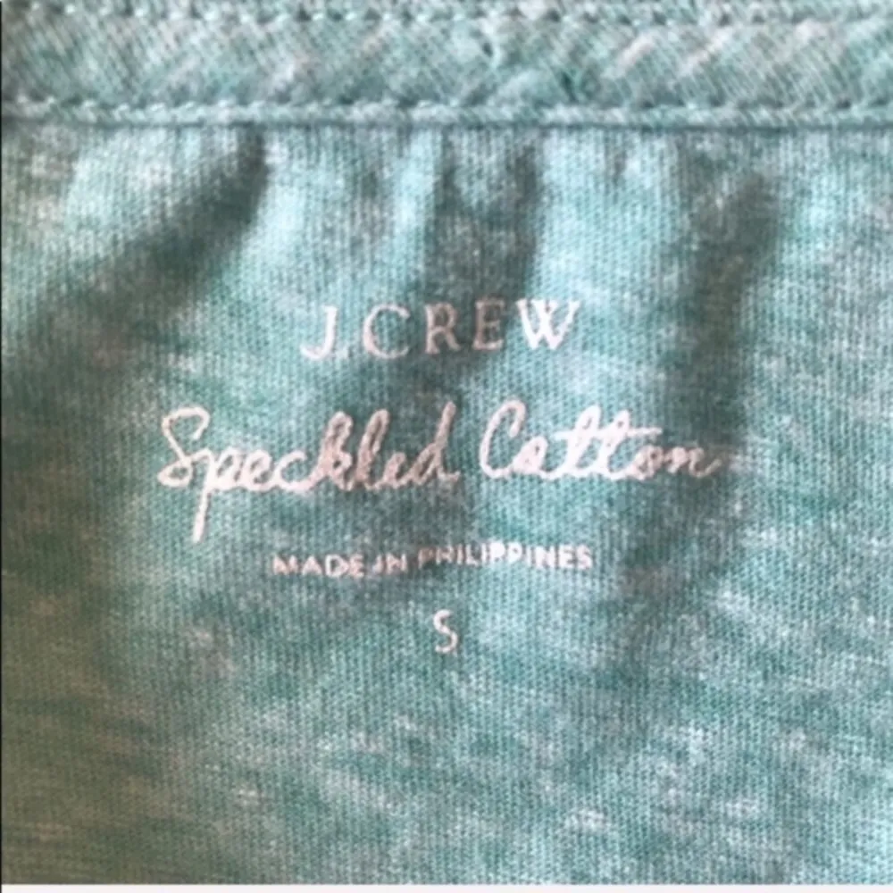 J. Crew Speckled Cotton V-Neck Size Small - Image 4