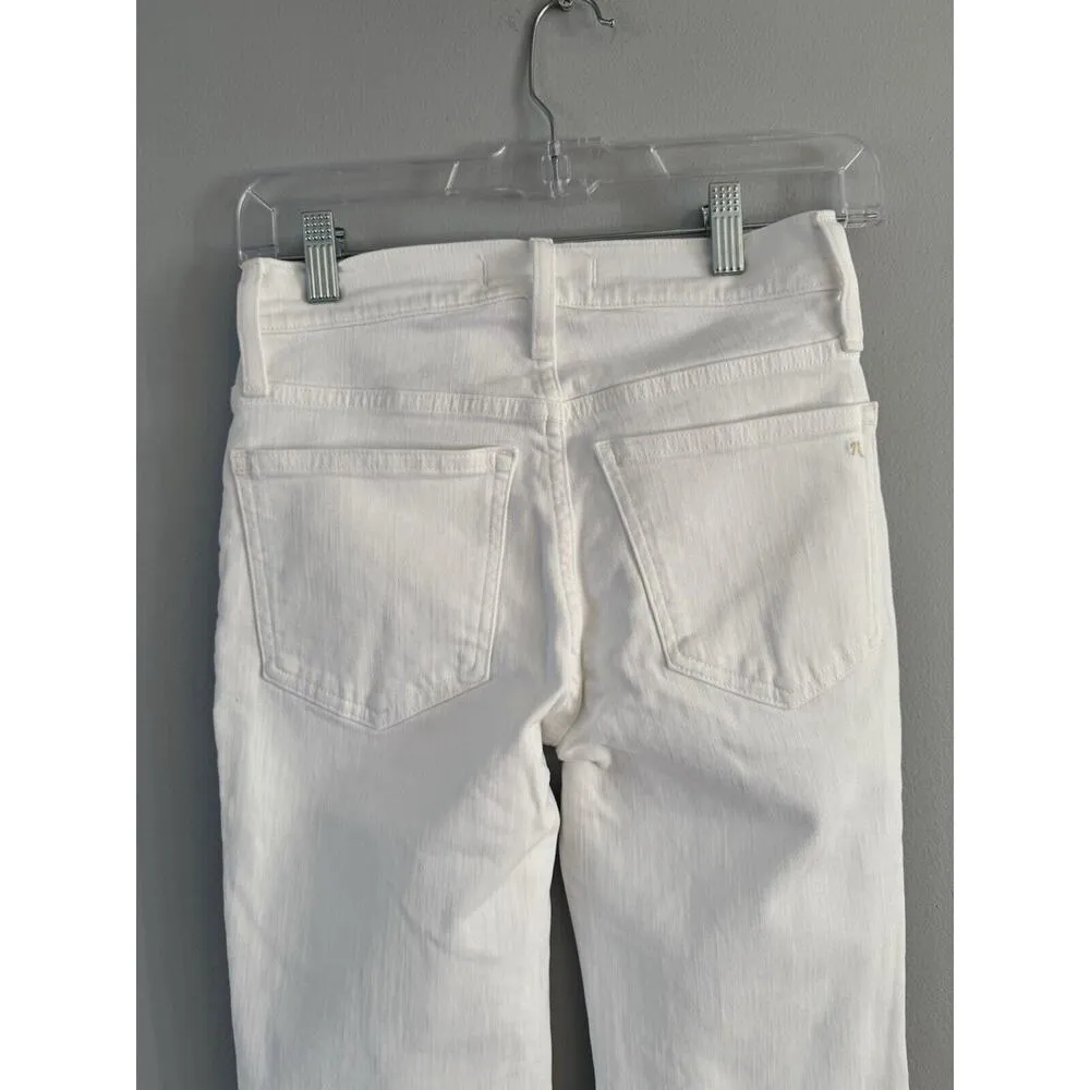 NWD Madewell Mid Rise Kick Out White Stretch Denim Jeans Women’s Size 23 - Image 7