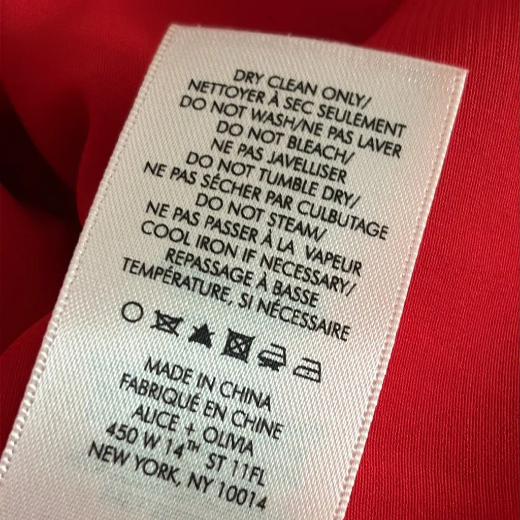 New Alice + Olivia Palmira Ruffle Tank Dress in Paprika Red Mini Size 6 - Image 12