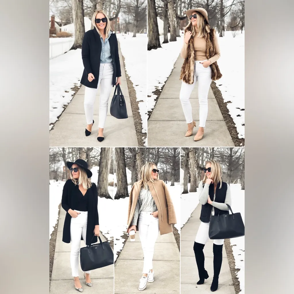 NEW! rag & bone Size 29 Skinny Capri Crop White Denim Jeans Distressed w/Holes - Image 3