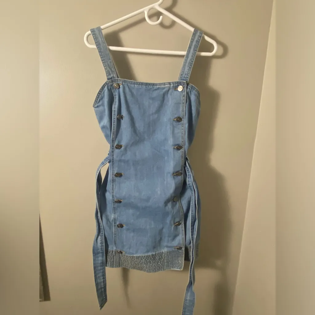 90’s style nature brand denim Jumper dress Medium - Image 2