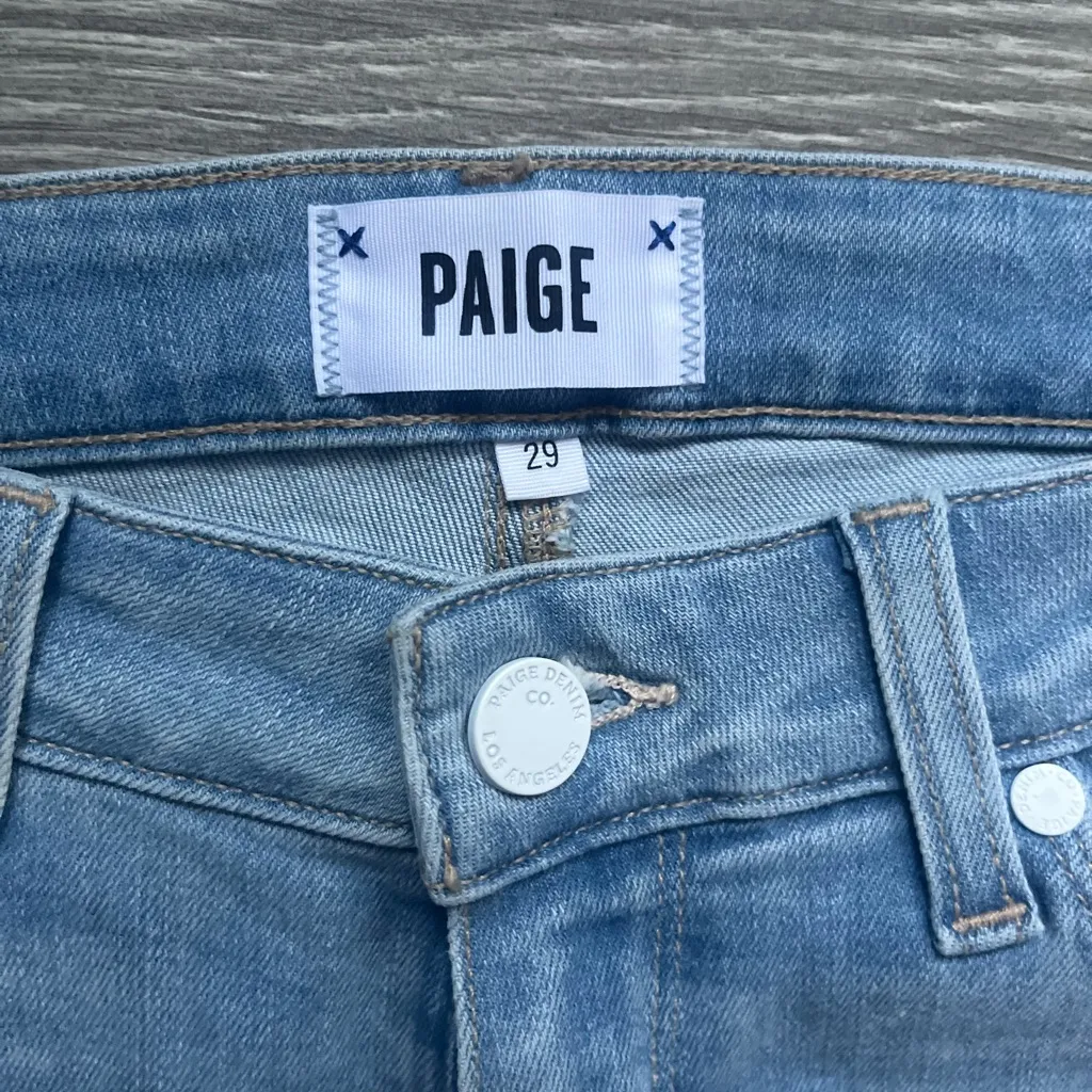 PAIGE Denim Light Blue Verdugo Ankle Skinny Stretch Jeans Size 29 Spring Classic - Image 5
