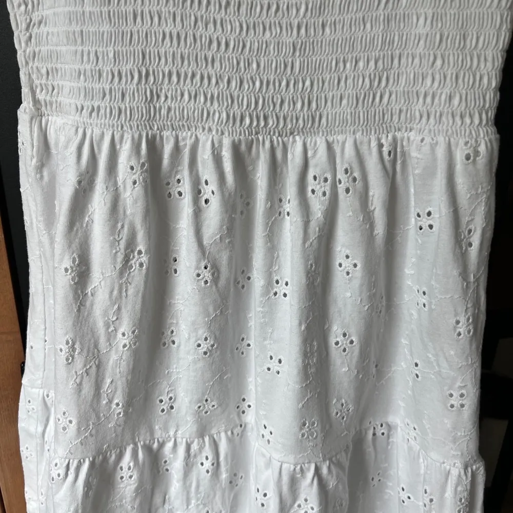 ASOS DESIGN maxi dress embroidered smocked eyelet slit bridal tank sleeveless - Image 4