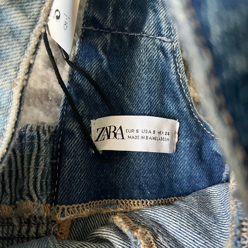 New Zara Jean Patchwork Denim Top - Image 4