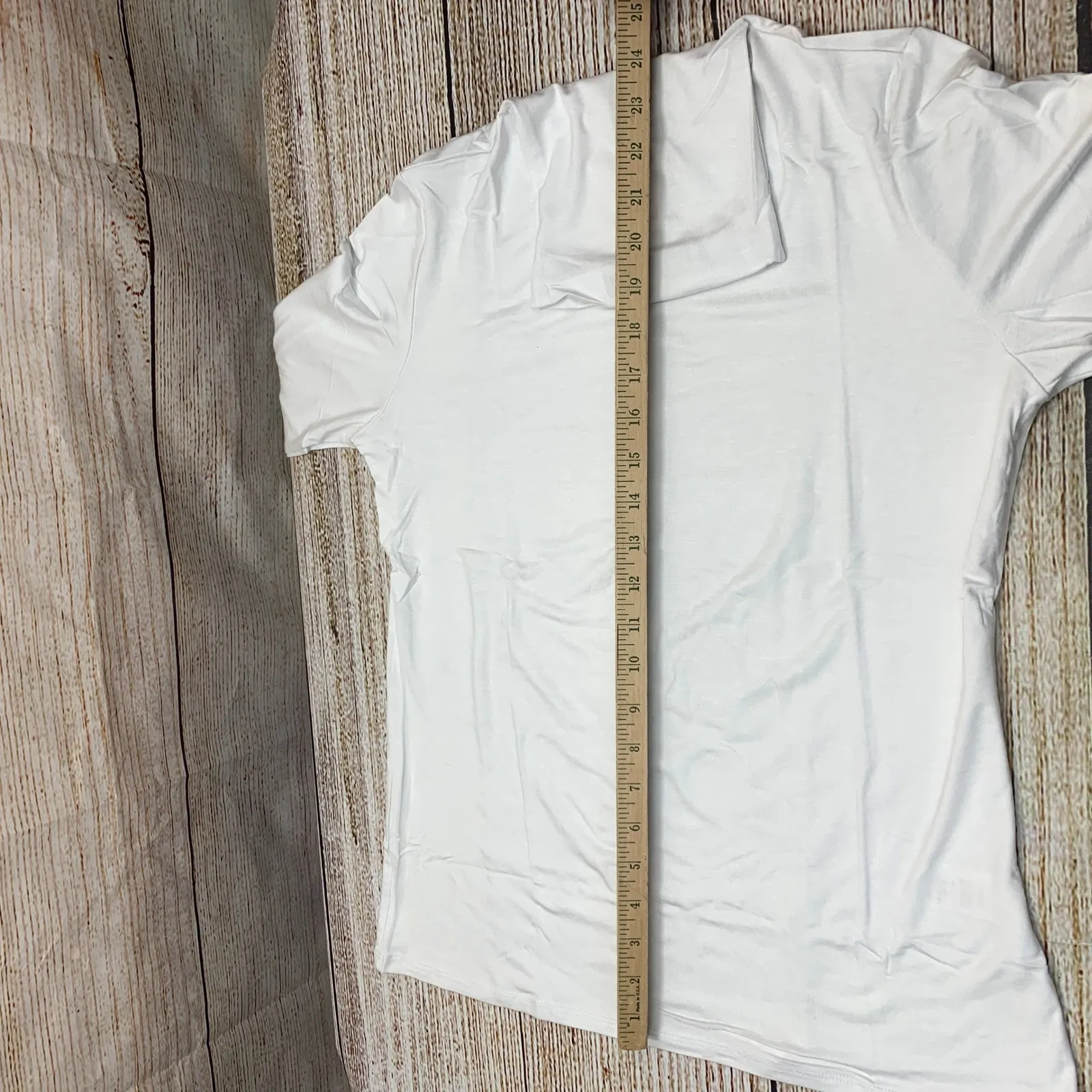 Amore All F.Y‎ White Long Sleeve Turtleneck Top Plus Size 2X New Made in USA - Image 3