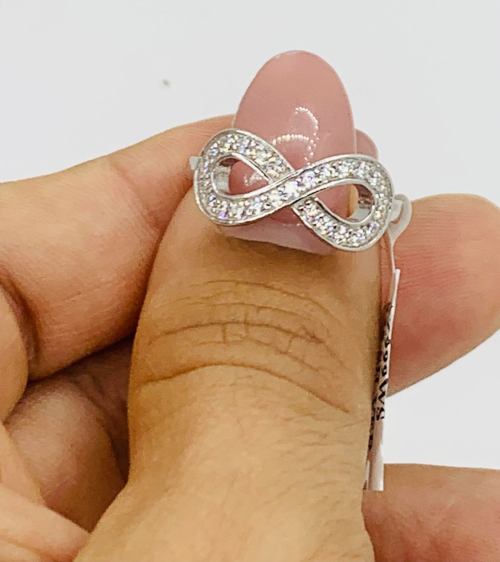 925 sterling silver ring Infinity ring Size 7 - Image 8