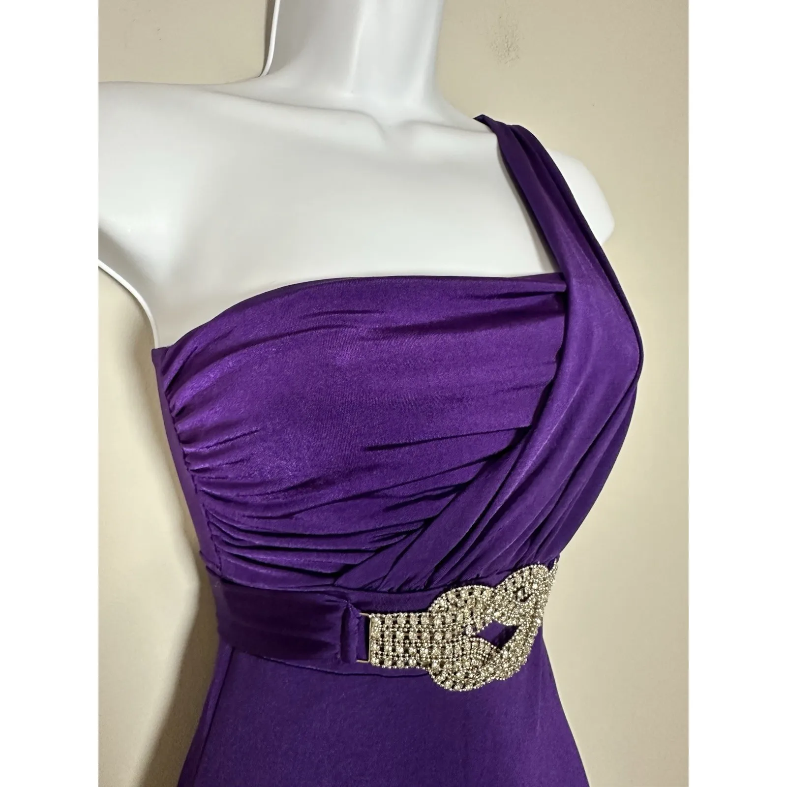 Jane Norman Purple One Shoulder Maxi Dress - Image 3