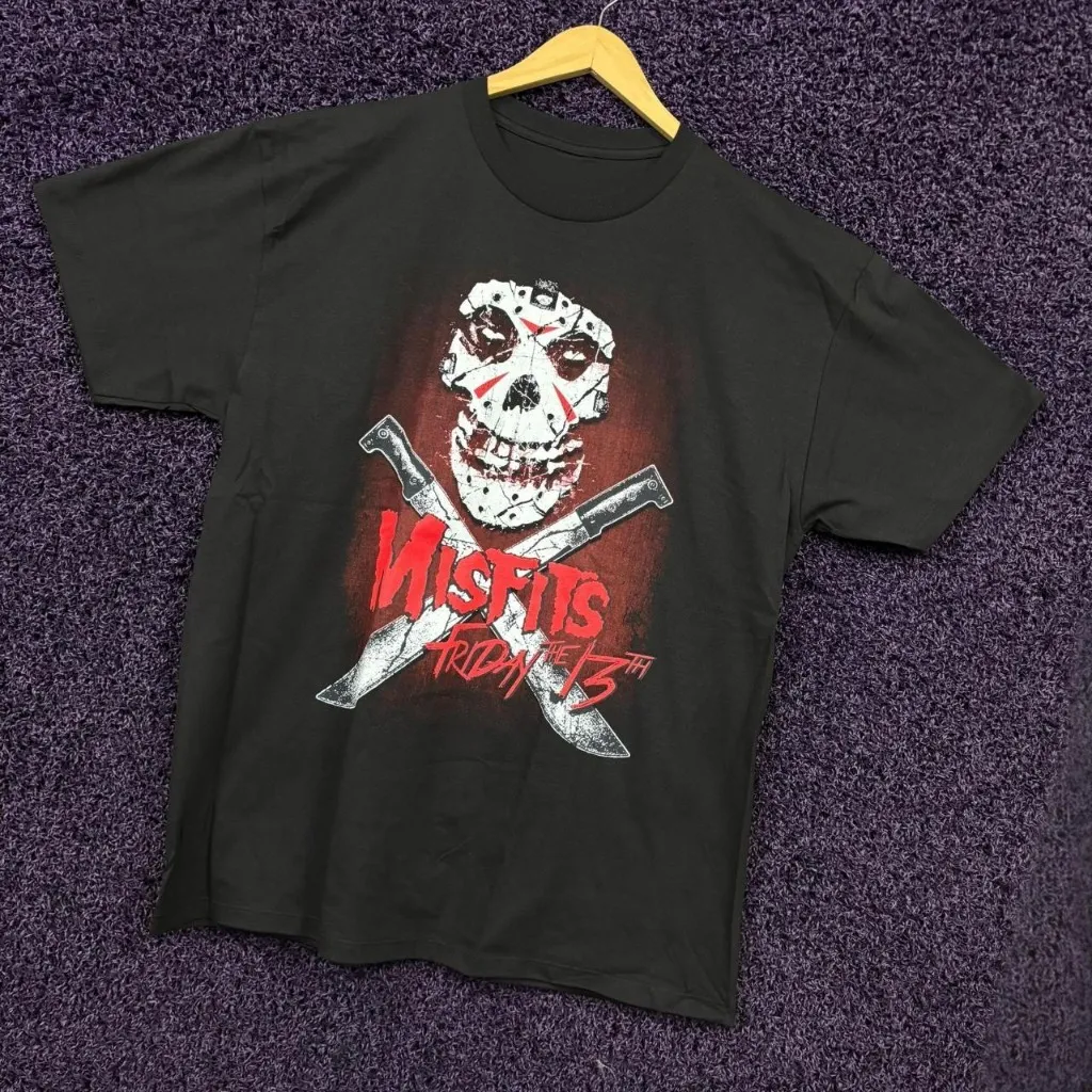 Misfits x Friday the 13th Jason Ghost Punk Band T-Shirt XL - Image 3