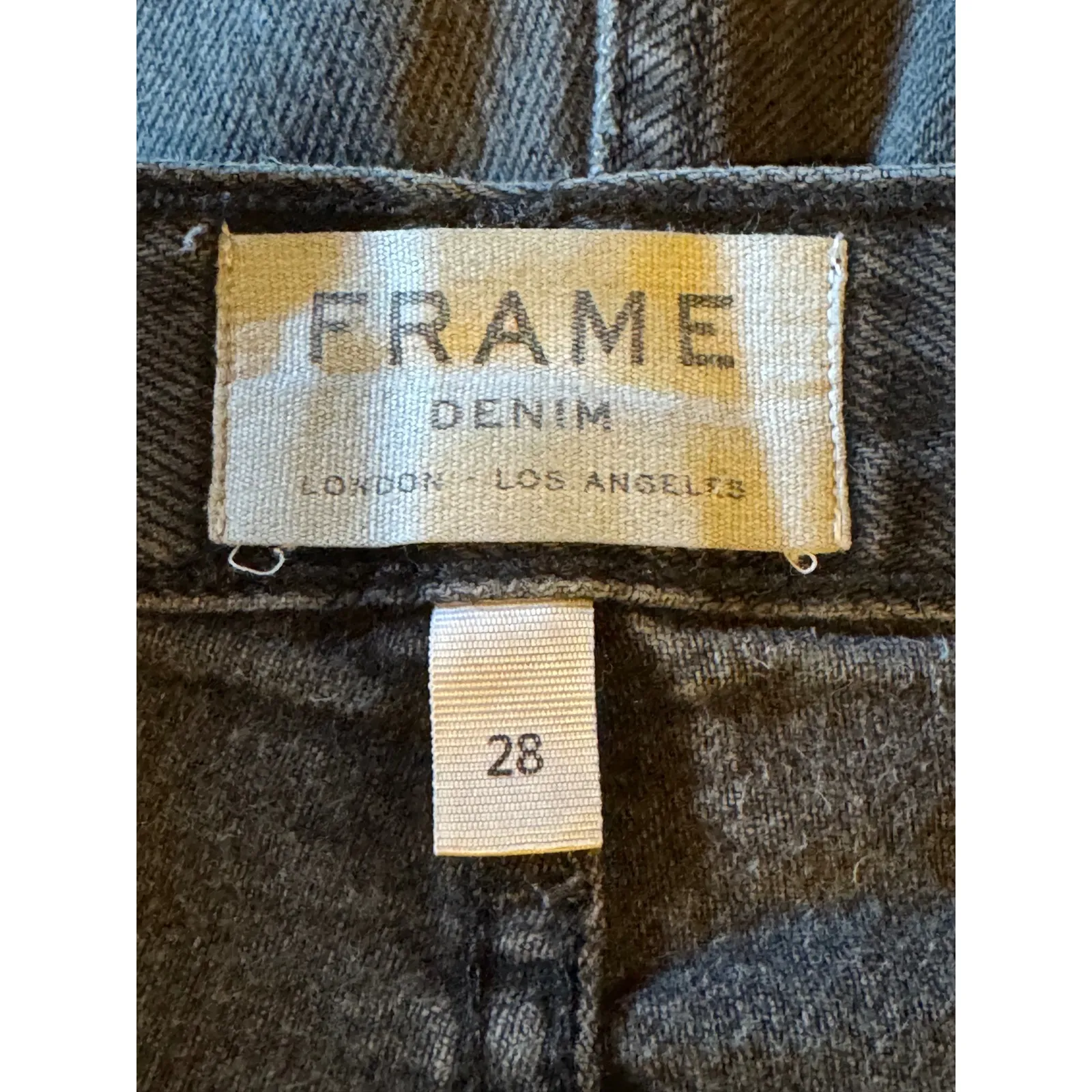 Frame Denim Shorts Women 28 Black Wash Le Original Distressed Fray Hem Jean Punk - Image 6