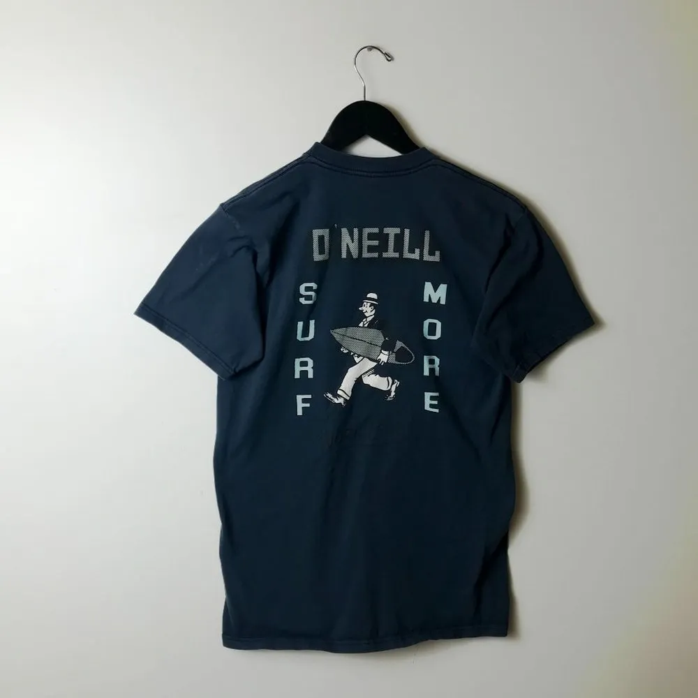 O'Neill Surf More T Shirt Blue Medium M Beach Graphic Tee 100% Cotton Solid Logo - Image 12