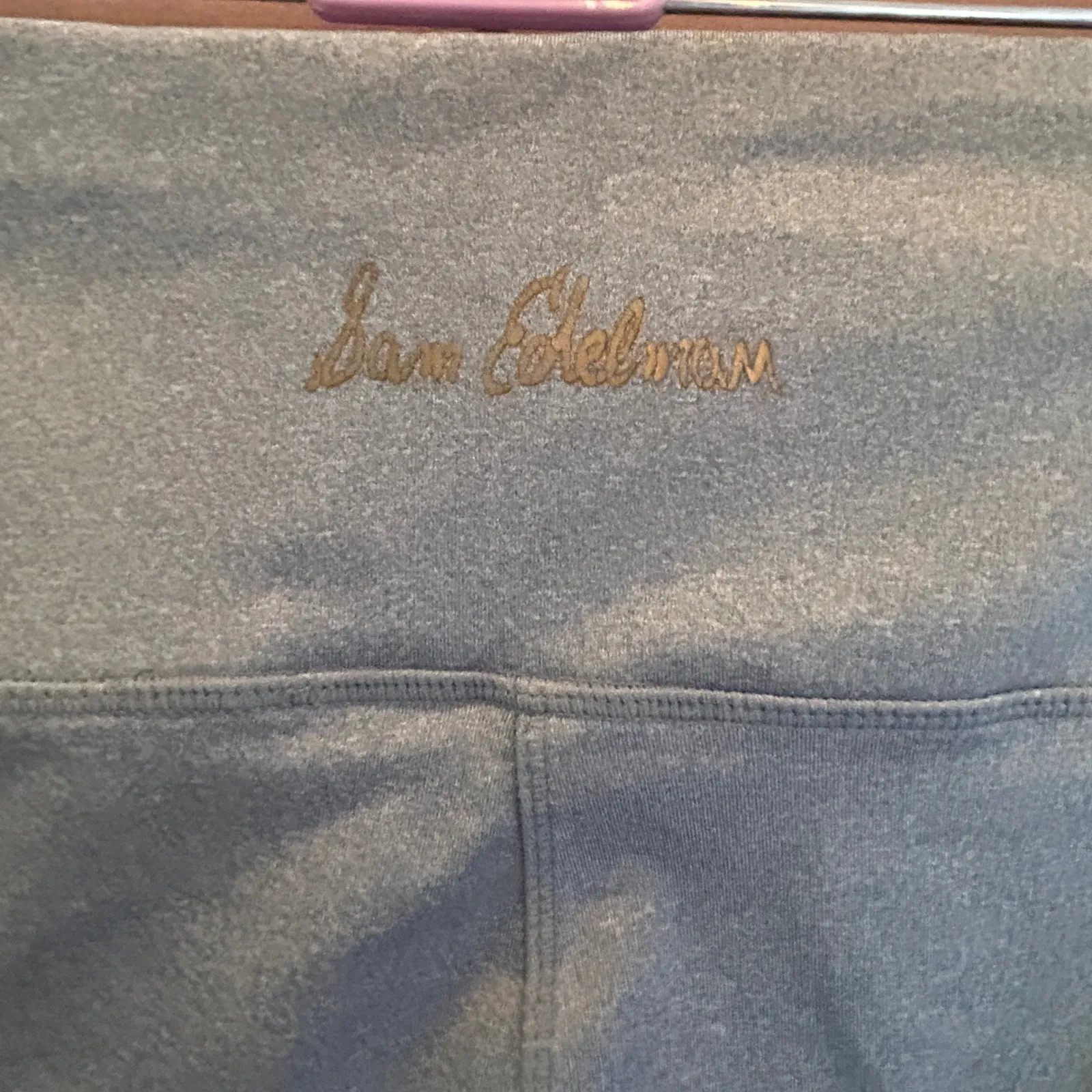 Sam Edelman Gray Mesh Panel Athletic Leggings Workout Athleisure Pants - Image 4