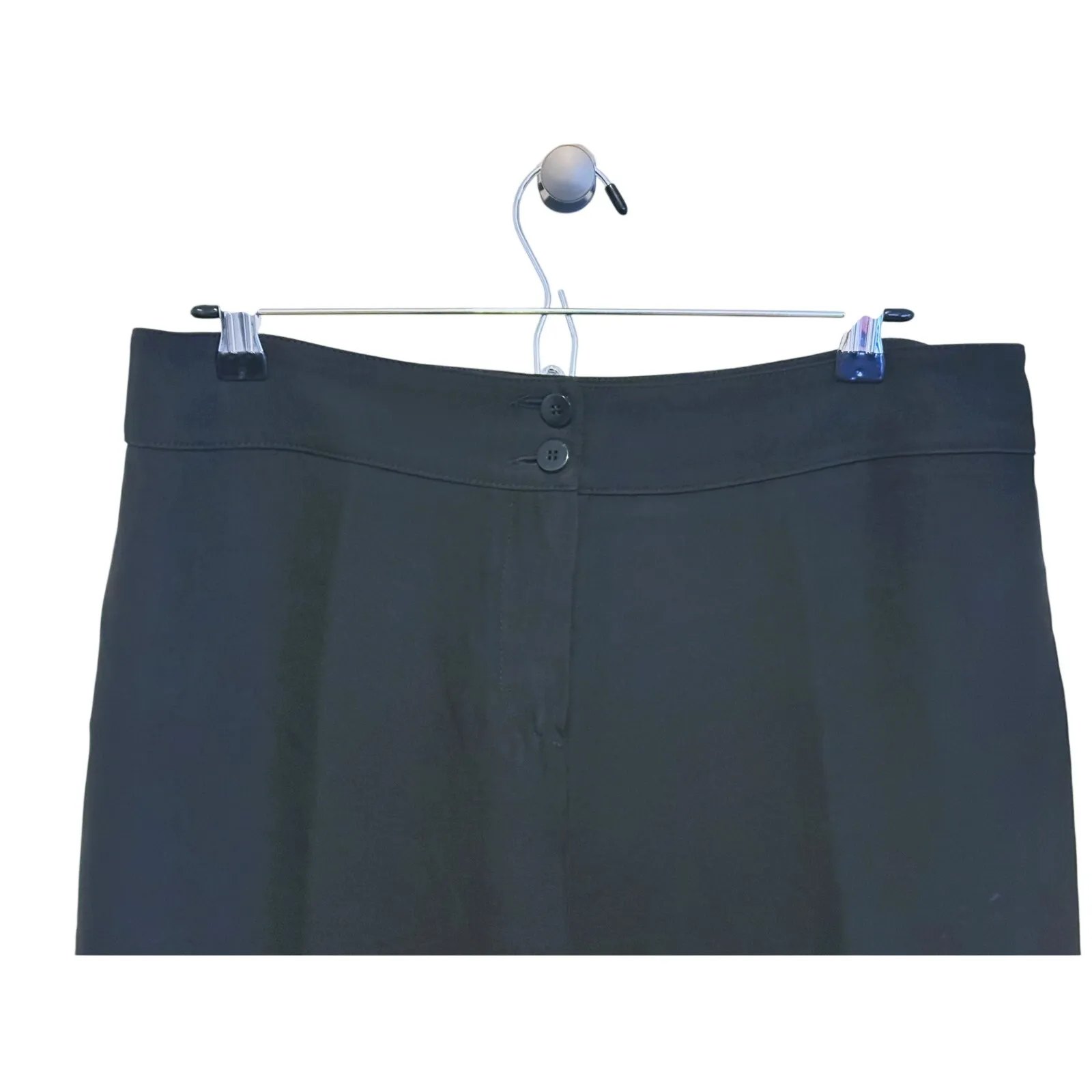 Armani Collezioni High Rise Wide Leg Black Trouser 10 Power Minimalist Executive - Image 5