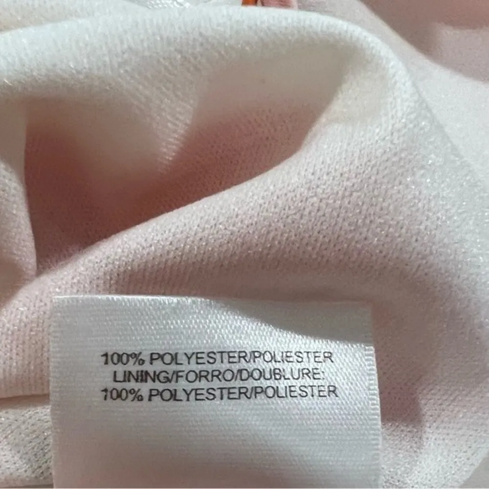 Nine West orange and white tropical abstract print shift dress size 2 - Image 6