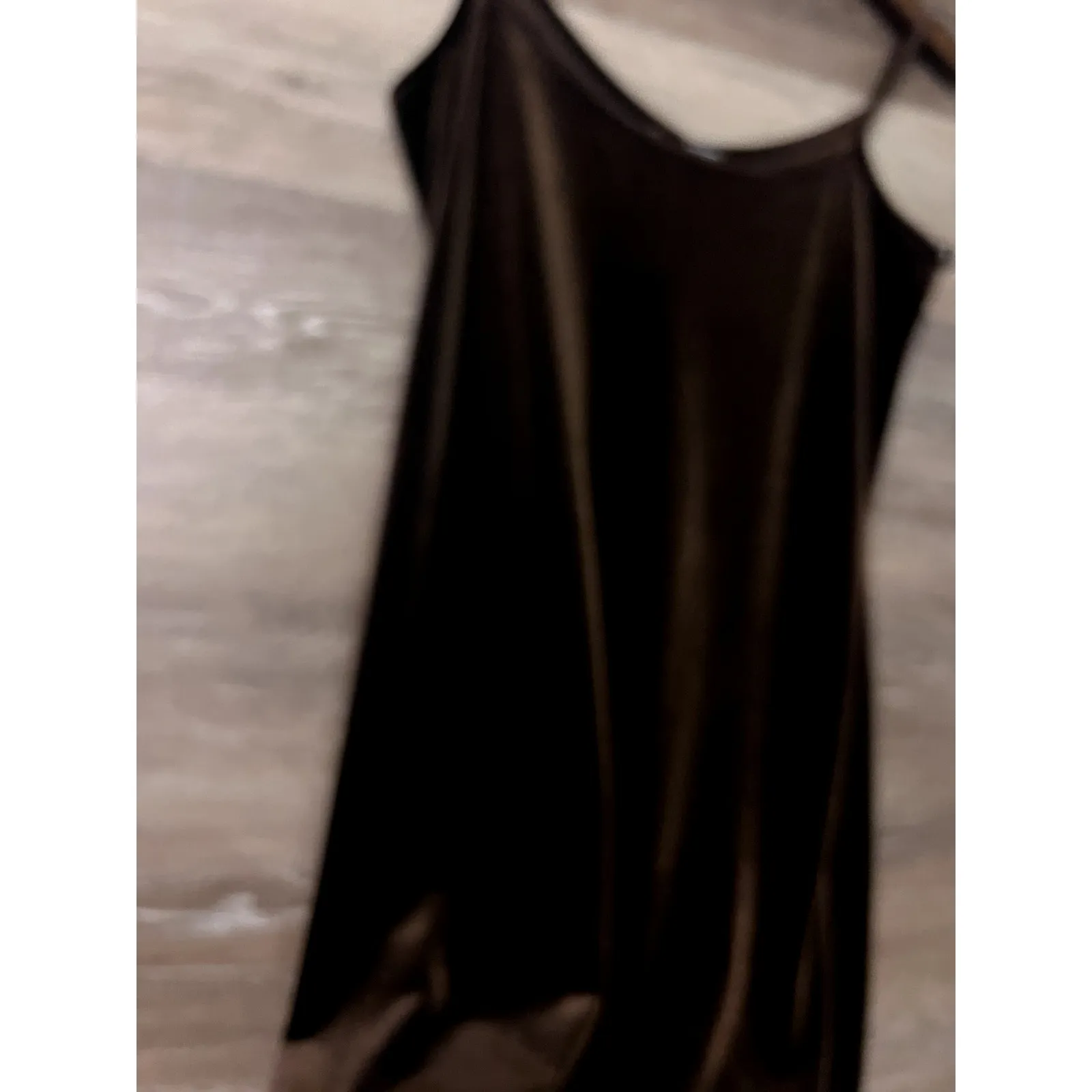 Vintage slip dress velour brown long dress Jumper size Small spaghetti strap - Image 6