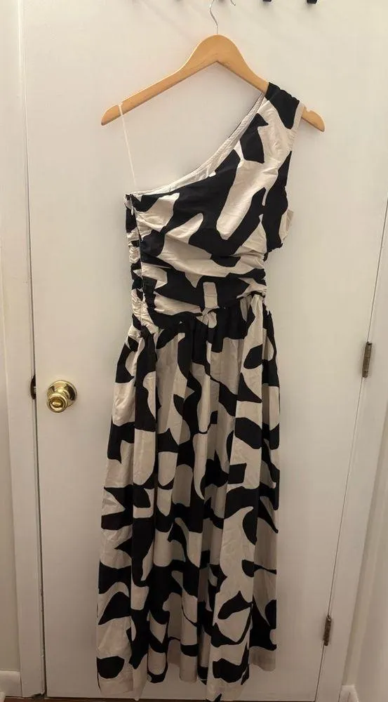 Abercrombie & Fitch One Shoulder Cut Out Maxi Dress Size Small Pockets - Image 4