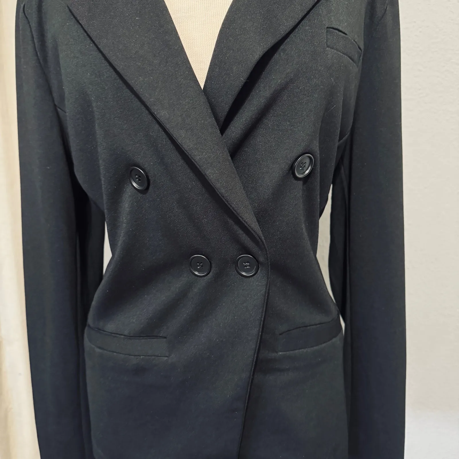 Bagatelle Collection Women Black Double Breasted Blazer Jacket Career Office XL - Image 5