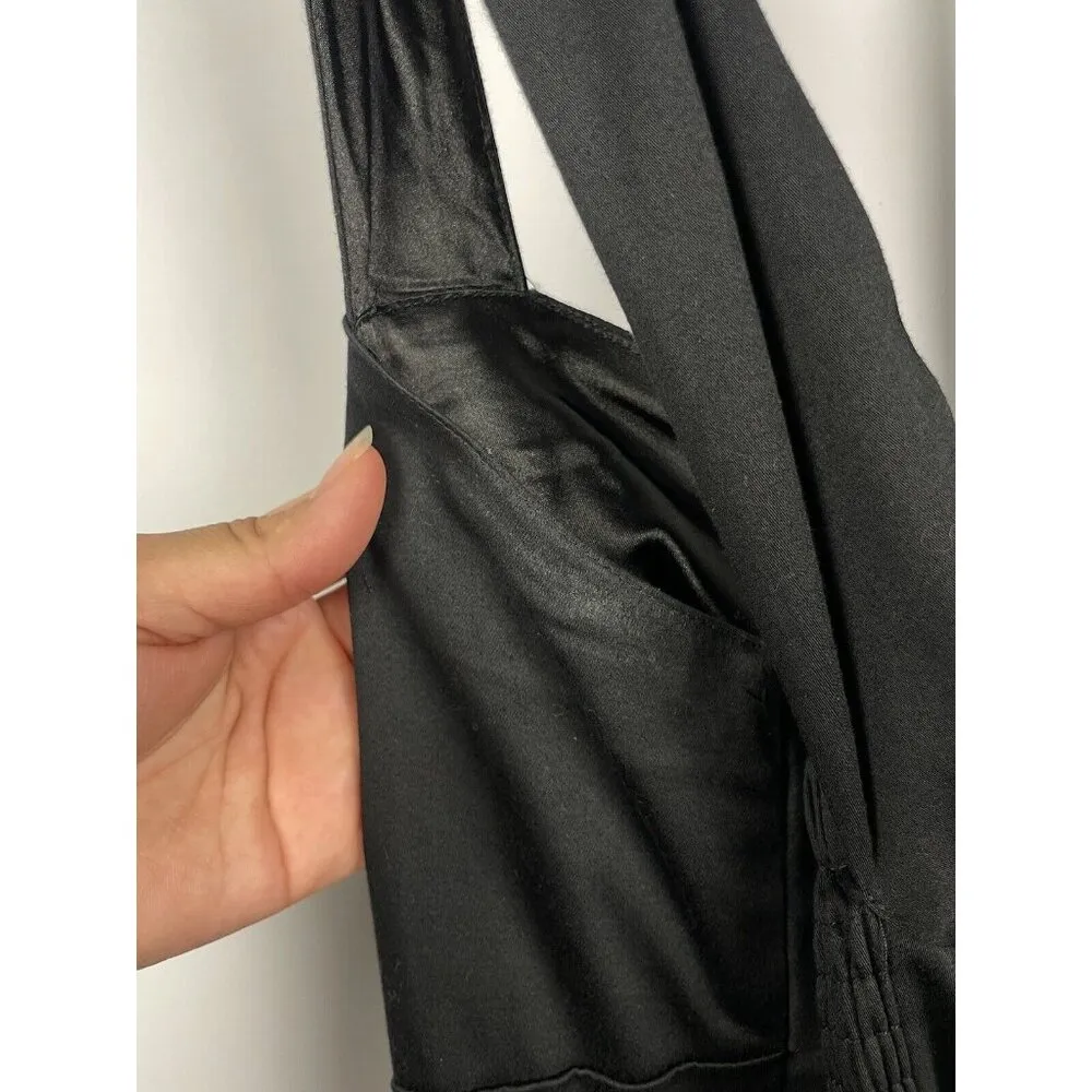 City Chic Black Retro Smocked Back Fit & Flare Cross Back Dress‎ Size 14 - Image 9