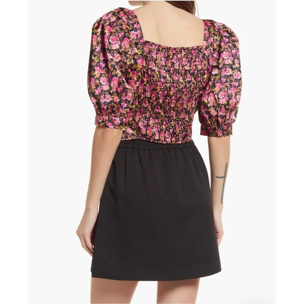 NWT Vero Moda Elly Floral Print Crop Blouse, Size M New w/Tag - Image 5