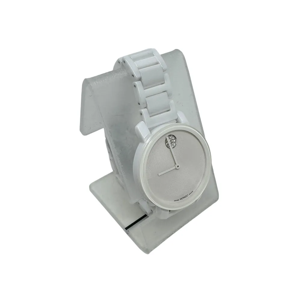 Movado Bold Evolution 2.0 Womens Watch with White Dial & White Ceramic Bracelet - Image 5