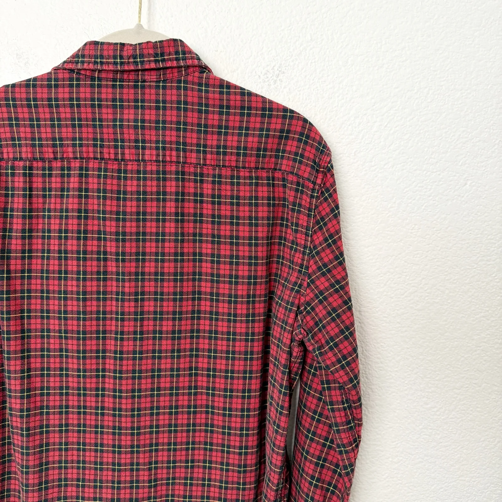 [Denim & Supply Ralph Lauren] Red Plaid Flannel Button Down Shirt Size Medium M - Image 8