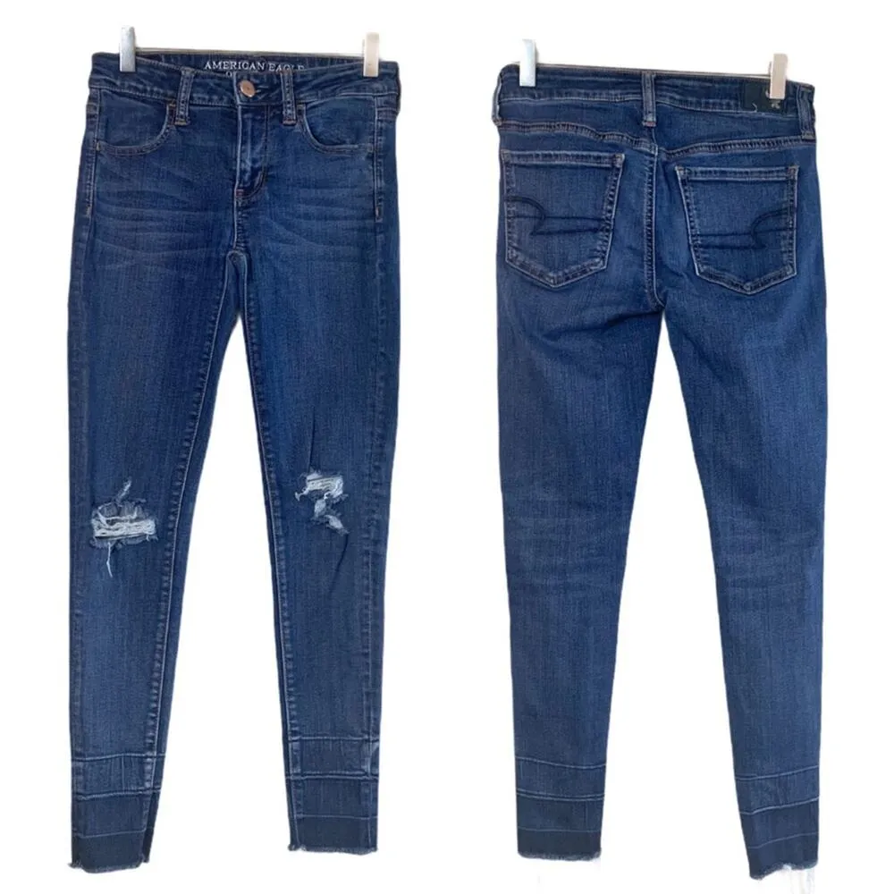 American Eagle Women's Jeans AEO Distressed Skinny Ankle Jegging Size 2 Short - Image 8