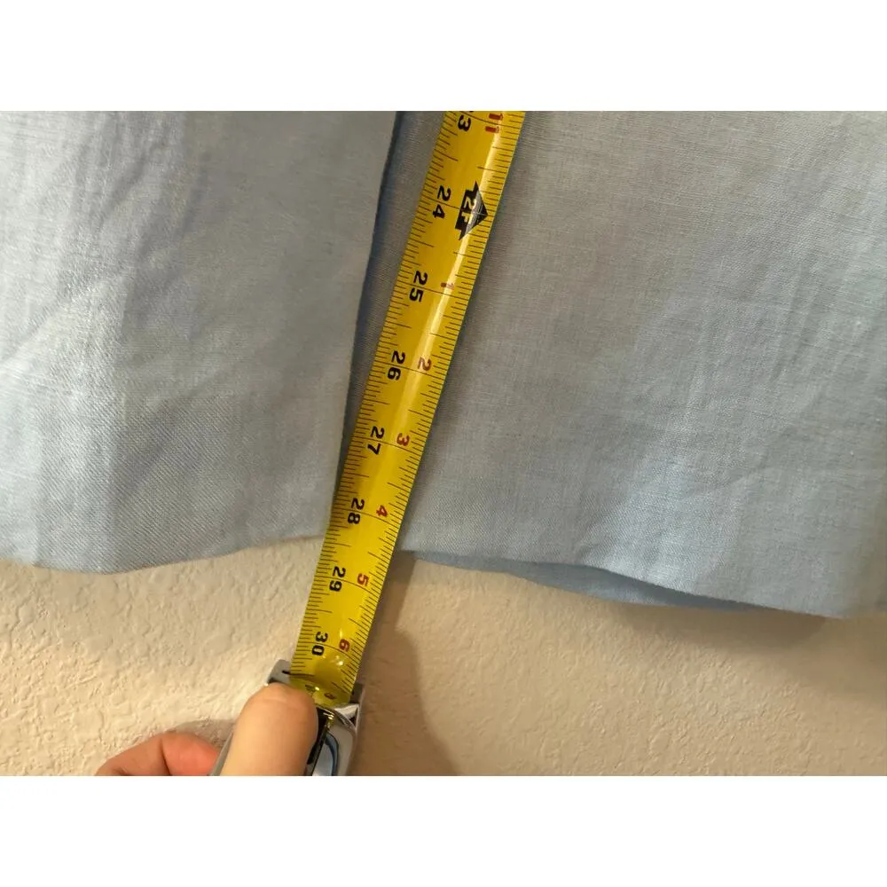 Sablyn Giselle Blazer & Charlee High Waist Pants Linen Blue Suit S - Image 7