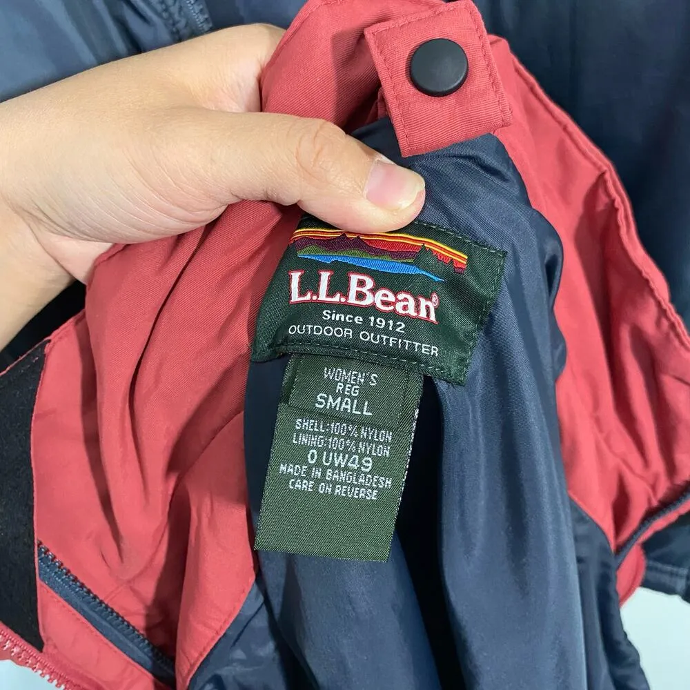 LL Bean Women's Red 2 In 1 Insulated Parka Hooded Jacket Size Small - Image 12
