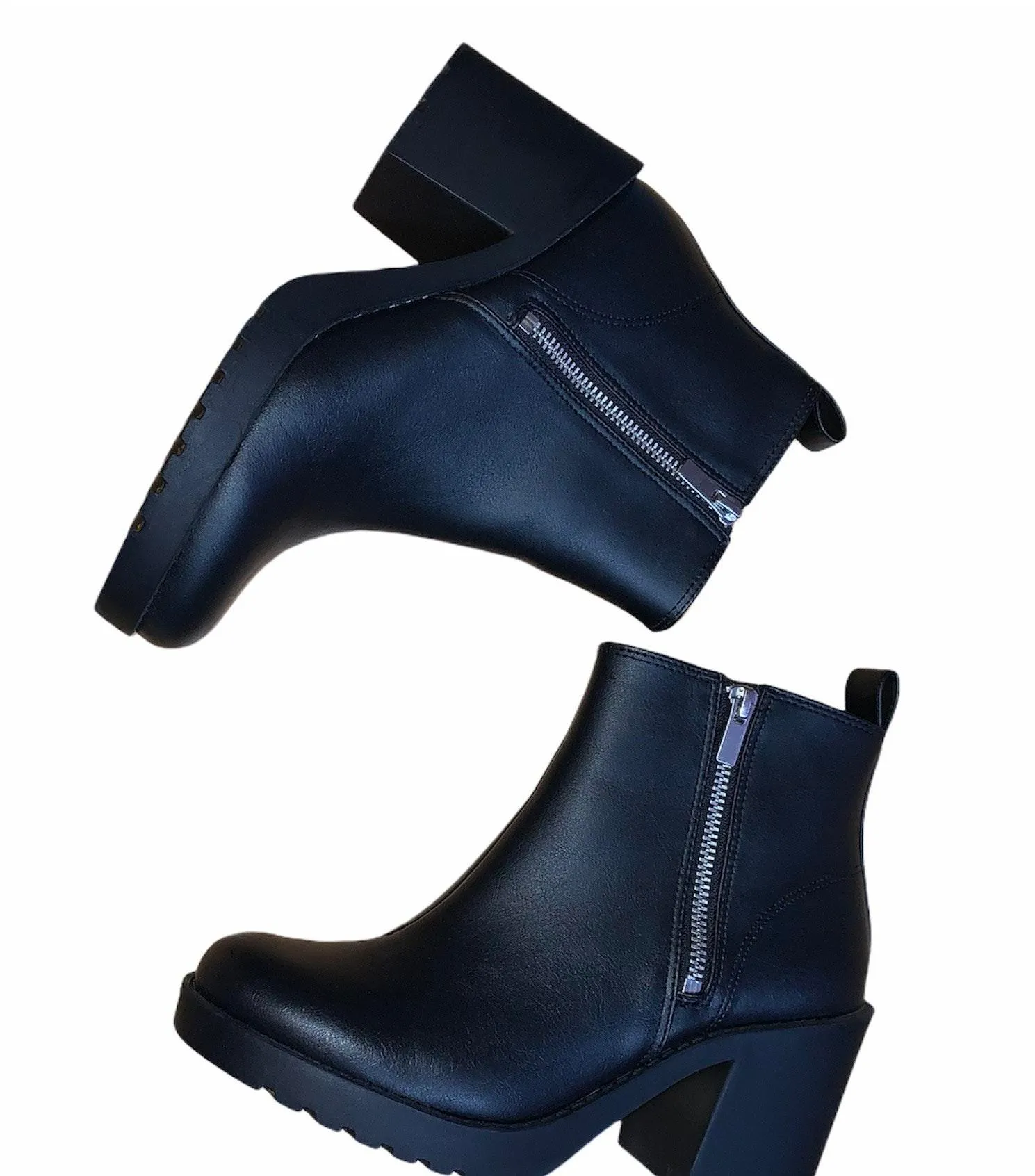 H&M Chunky Sole Side Zip Ankle Boots - Image 3
