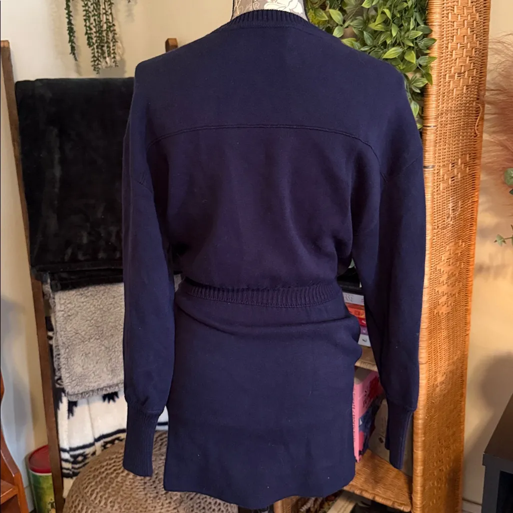 Something Navy Blue Colorblock Sweater Dress - Image 5