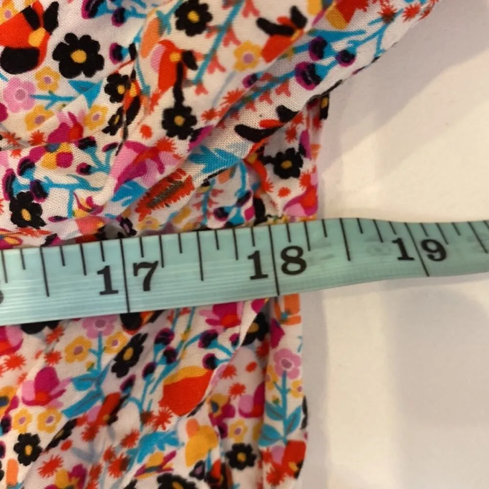 Jane and Delancey Floral All Over Print Long Sleeve Peplum Blouse EUC Sz L Rayon - Image 11