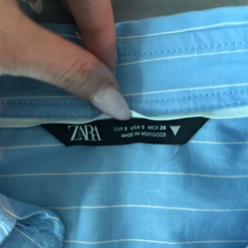 Zara Striped Cropped Poplin Shirt - Image 3