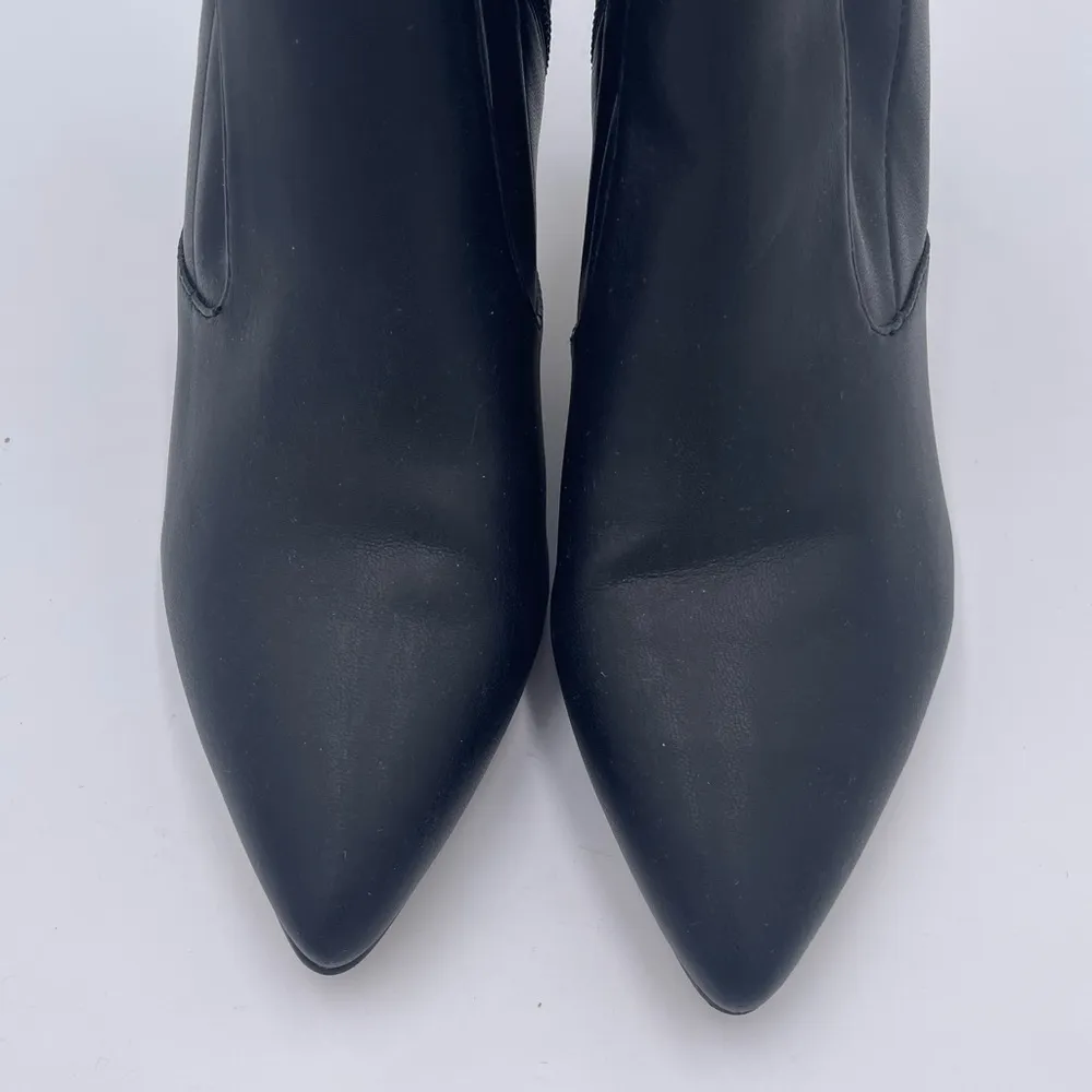 Marc Fisher Women's Adia 5 Fashion Boot Black Faux Leather Pointed Toe Size 9 - Image 4