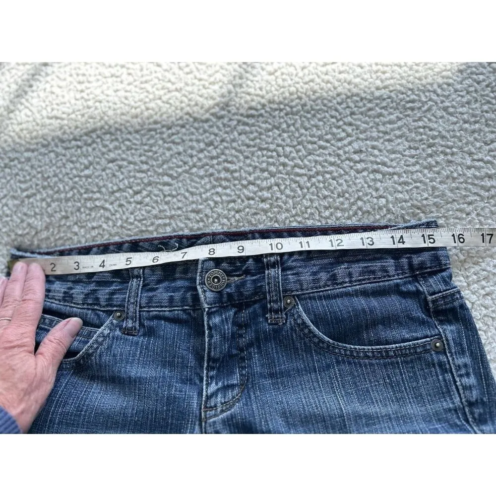 TOMMY HILFIGER Womens Freedom Jeans Low-Rise Flare Leg Medium Blue Size 6s - Image 6