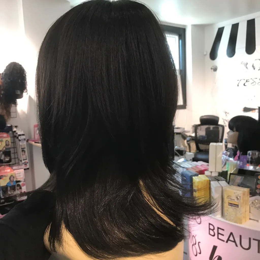 Wig Human very dark brown bob human wig - Image 8