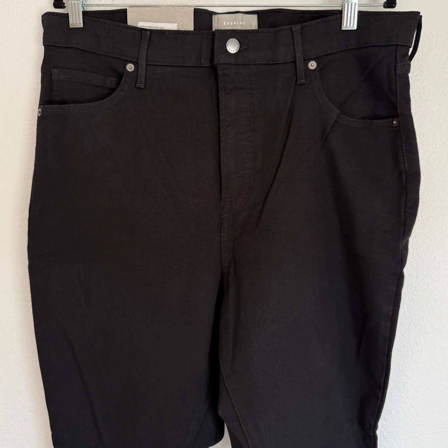 NWT Everlane Women's Sz 34C The Way High Skinny Jean in Black High Rise - Image 5