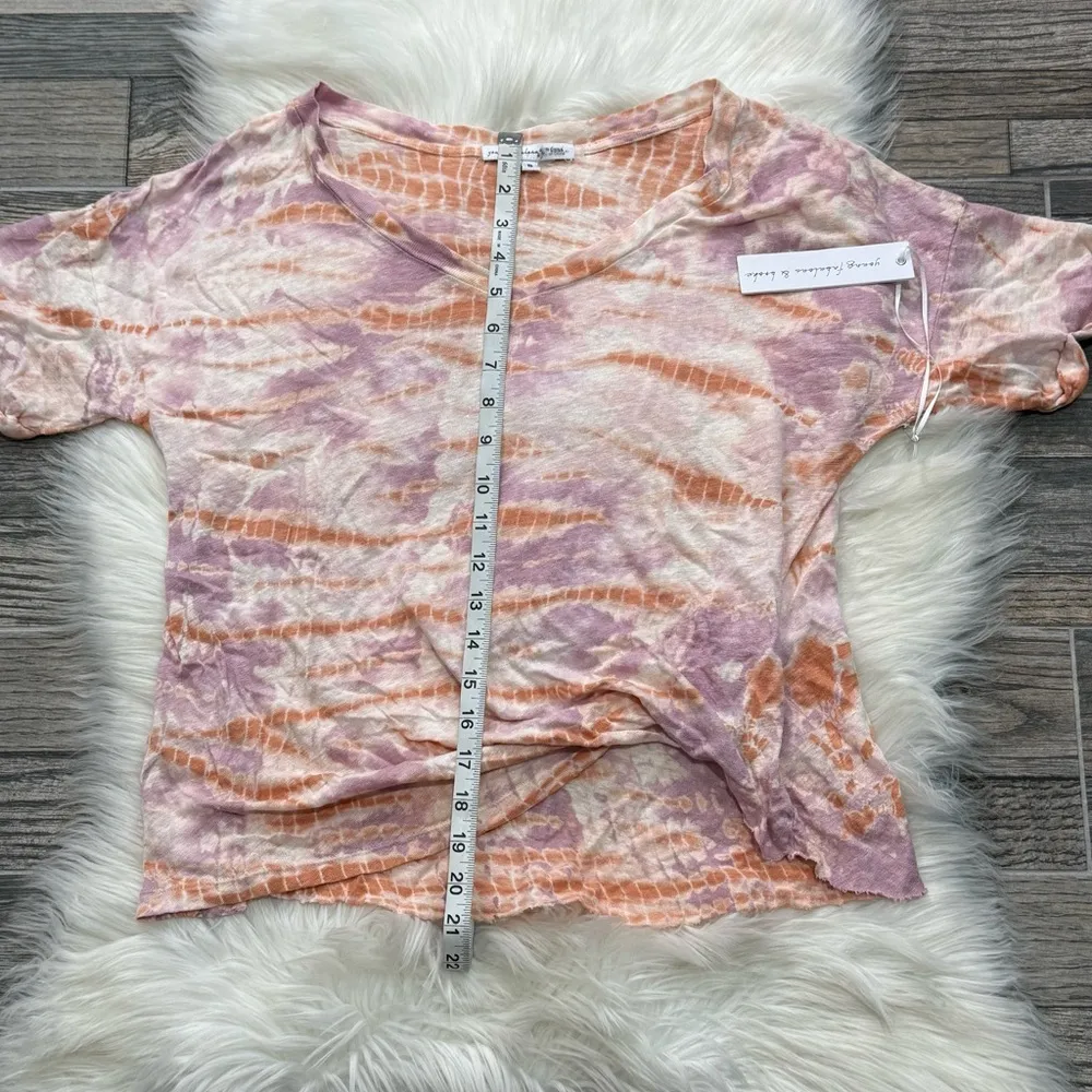 NWT Young Fabulous & Broke Linen Tie Dye Short Sleeve Top - Image 9