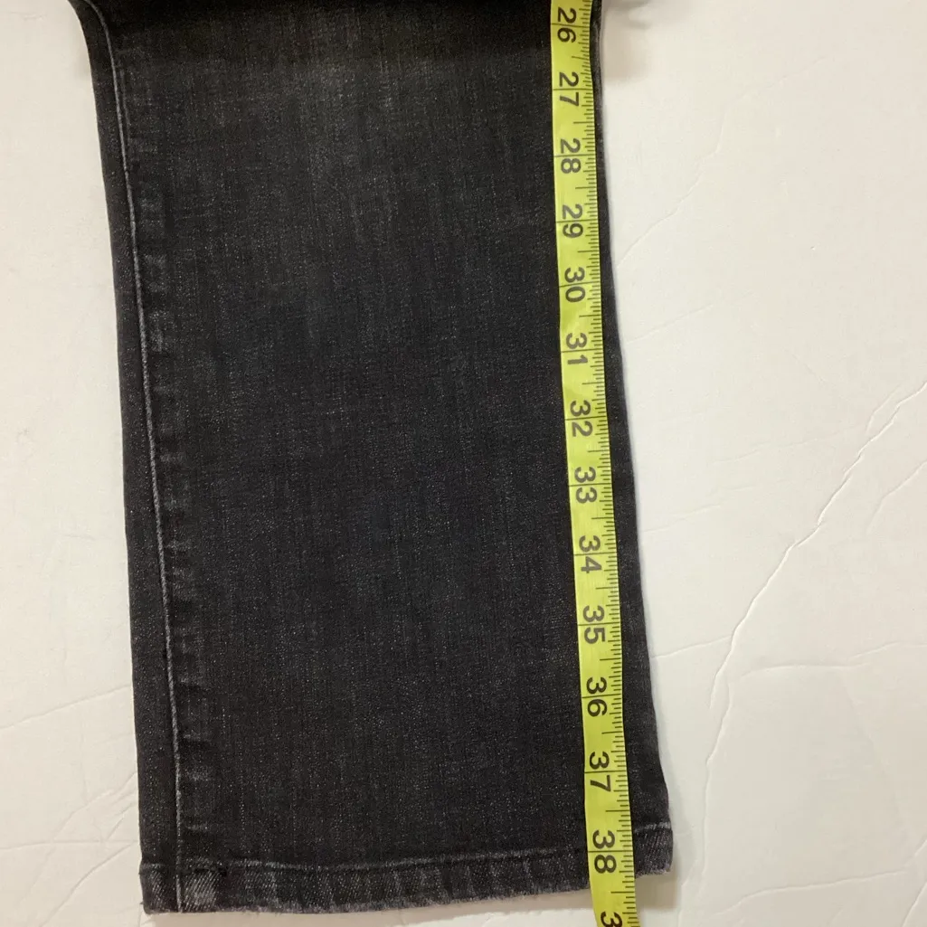 CAbi Black Slim Boyfriend Jeans dark wash distressed women’s size 12 - Image 15