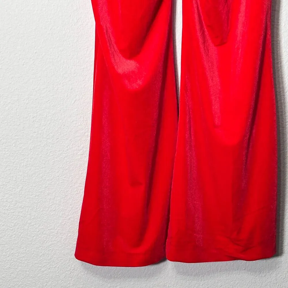 NEW Lane Bryant Velvet Flare Pant Holiday Red No Gap Waist Band Size 16 Comfy XL - Image 10