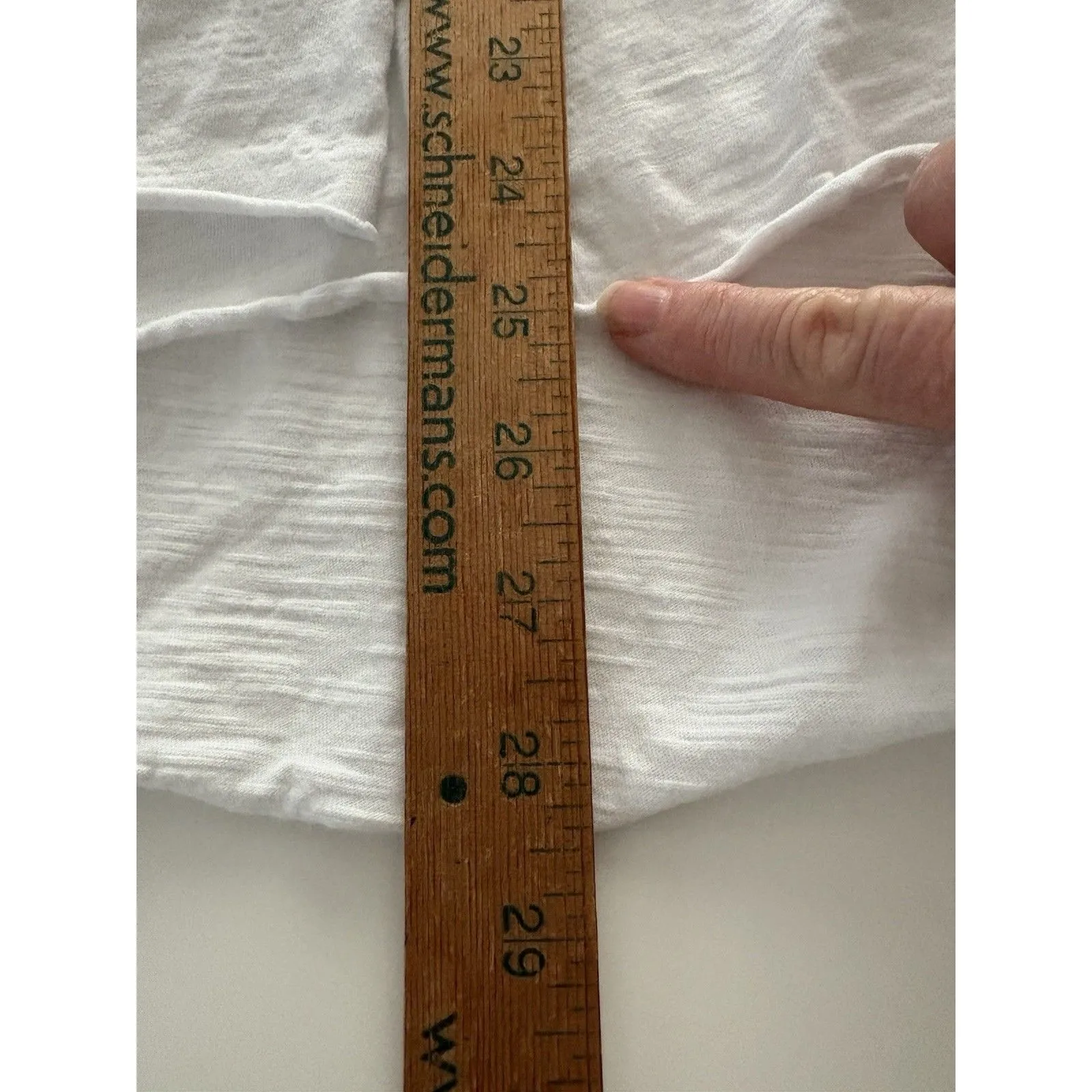 HABITAT Tank Top Size S White Asymmetrical Lagenlook Coastal Lightweight Oversiz - Image 9