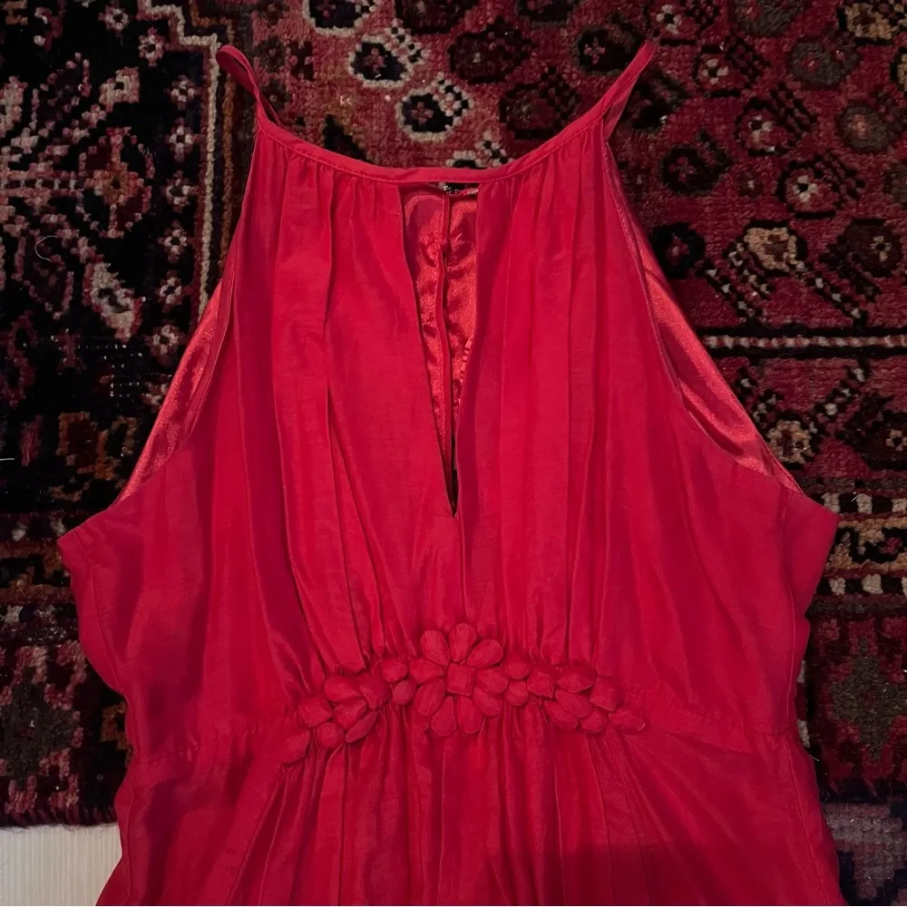 Anthropology  Orange a line button back midi dress - Image 2