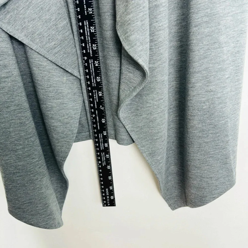 Matilda Jane Count it Out Vest Gray Open Drape Front Cardigan‎ Soft Small - Image 13